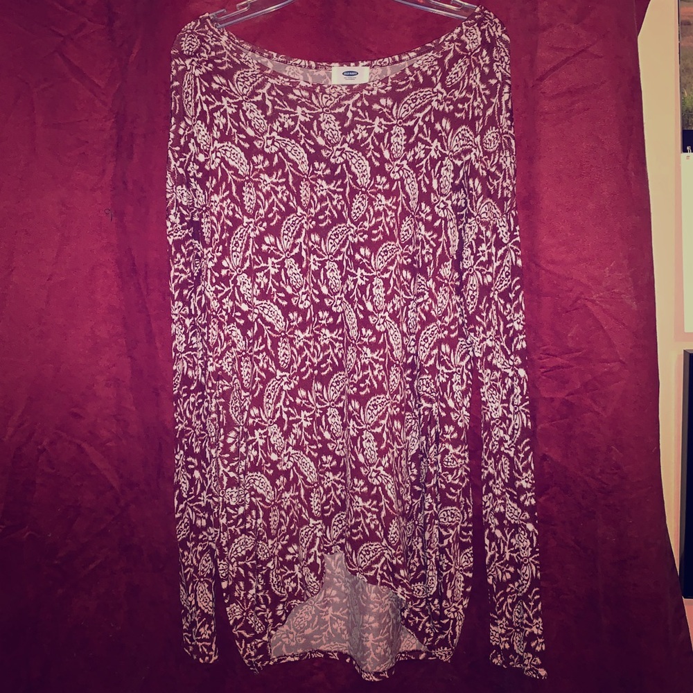 Long Sleeve Red Blouse